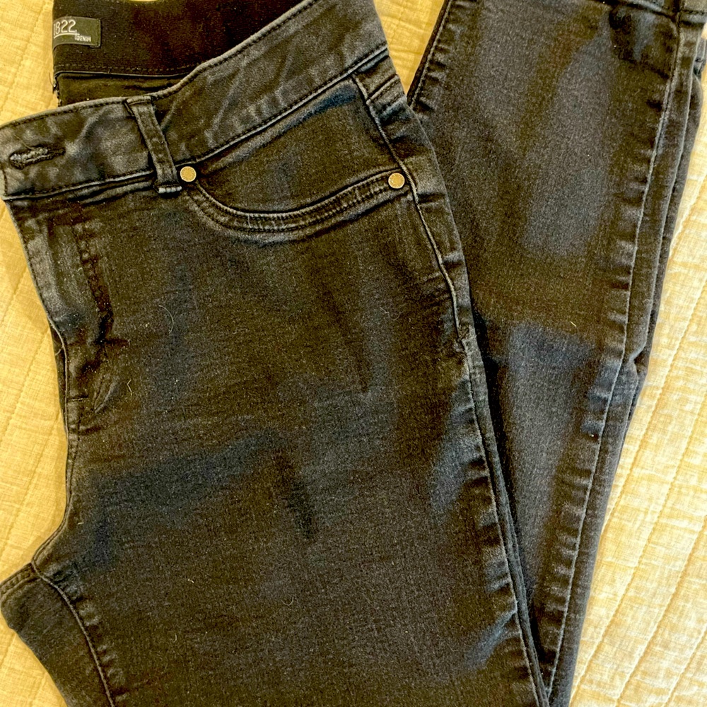 1822 Black Stretch Jeans w Elastic Waistband